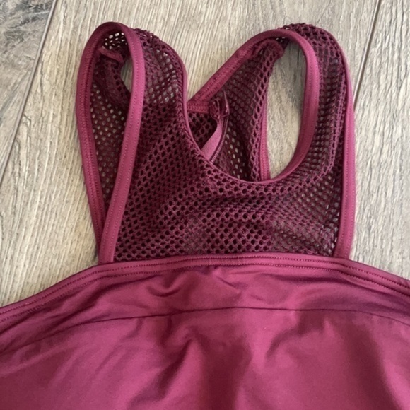 Carmen Marc Valvo swim Small Burgandy Swim - Picture 2 of 5